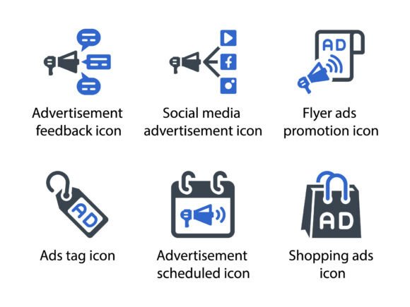 Ads Marketing Icon Set 2: A Versatile Tool for Modern Design Projects