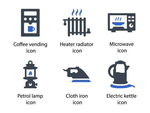 Appliances Icon Set 3: A Comprehensive Design Tool for Modern Creatives