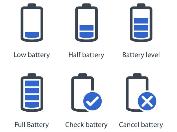Battery Icon Set 1: Essential Design Tool