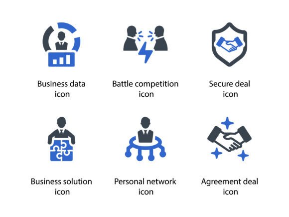 Business People Icon Set 2: Elevating Design with Professional Visuals