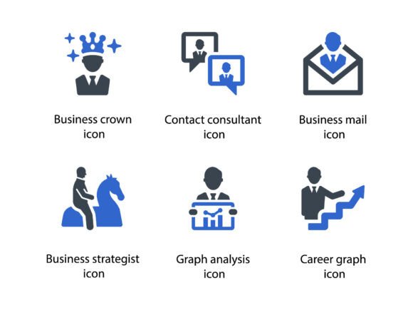 Business People Icon Set 8: Essential Design Tools