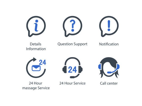 Contact Us Icon Set 5