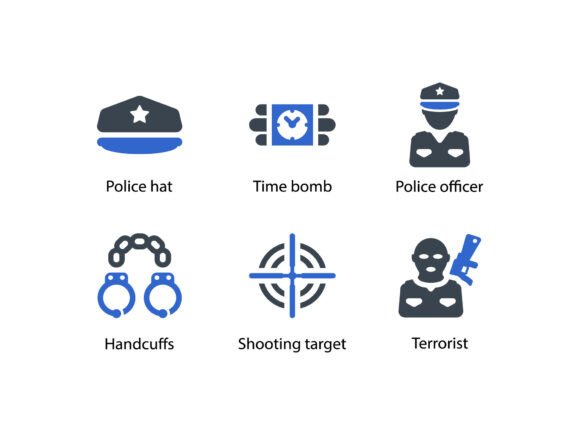 Crime Investigation Icon Set 2: Essential Design Tools