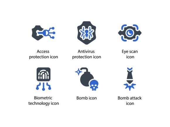 Cyber Security System Icon Set 1