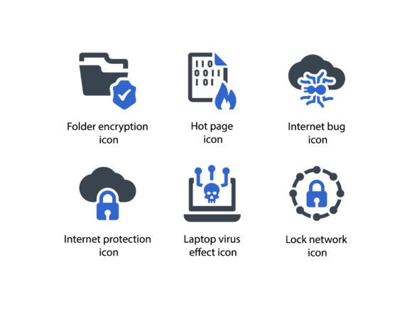 Cyber Security System Icon Set 5