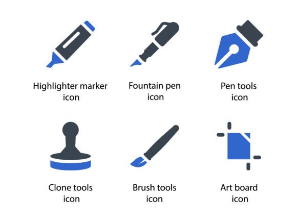 Design Tools Icon Set 2: Elevating Creativity with Precision and Elegance