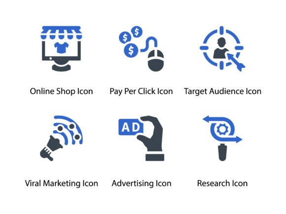 Digital Marketing Icon Set 6: A Strategic Tool for Modern Design and Communication