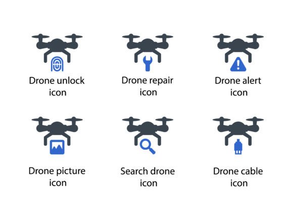 Drone Icon Set 4: Strategic Design for Modern Projects