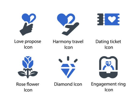 Expressing Love Through Design with Romance and Love Icon Set 1