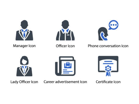 Find Job Interview Icon Set 2