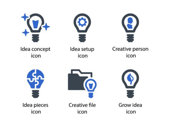 Idea Icon Set 1: A Versatile Tool for Creative Designers