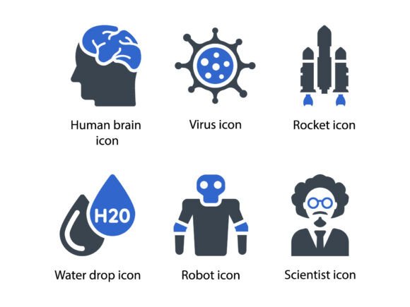 Lab Science Icon Set 2: Modern Design for Scientific Projects