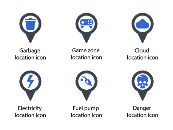 Location Pin Icon Set 5 – Premium Design Assets