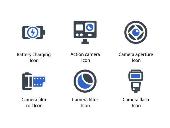 Photography Accessories Icon Set 1