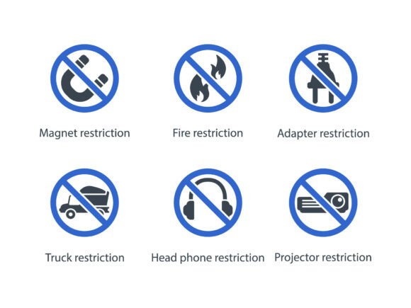 Restriction Icon Set 2: A Versatile Tool for Designers and Developers